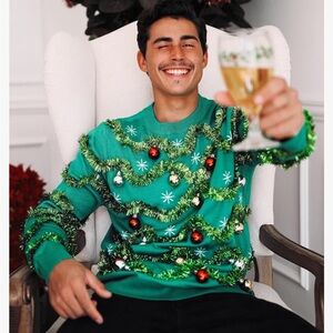 Tipsy Elves Men's Ugly Christmas Sweater for Men - LARGE